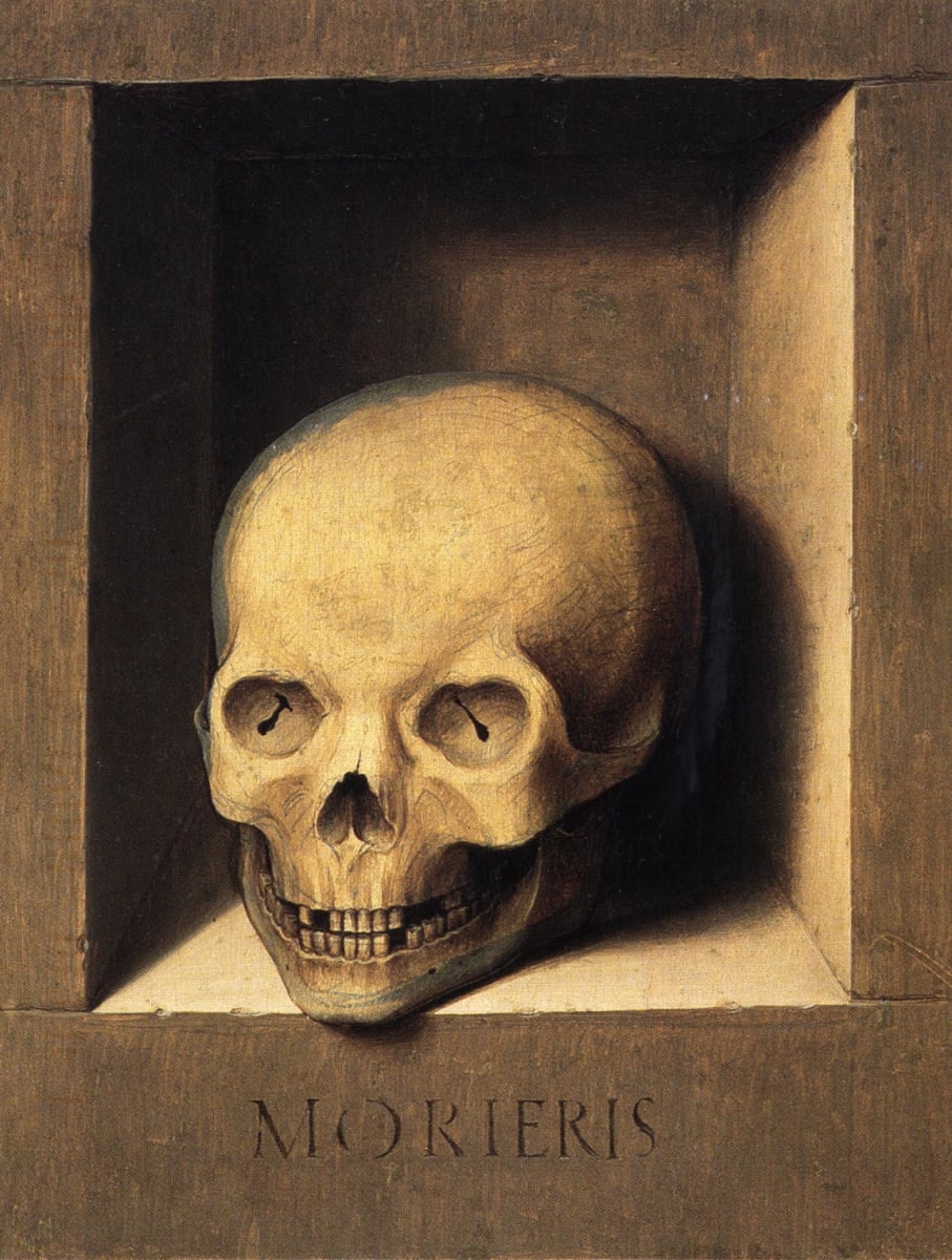 Portrait of a man / A Skull in a Niche by Barthel Bruyn the Elder 