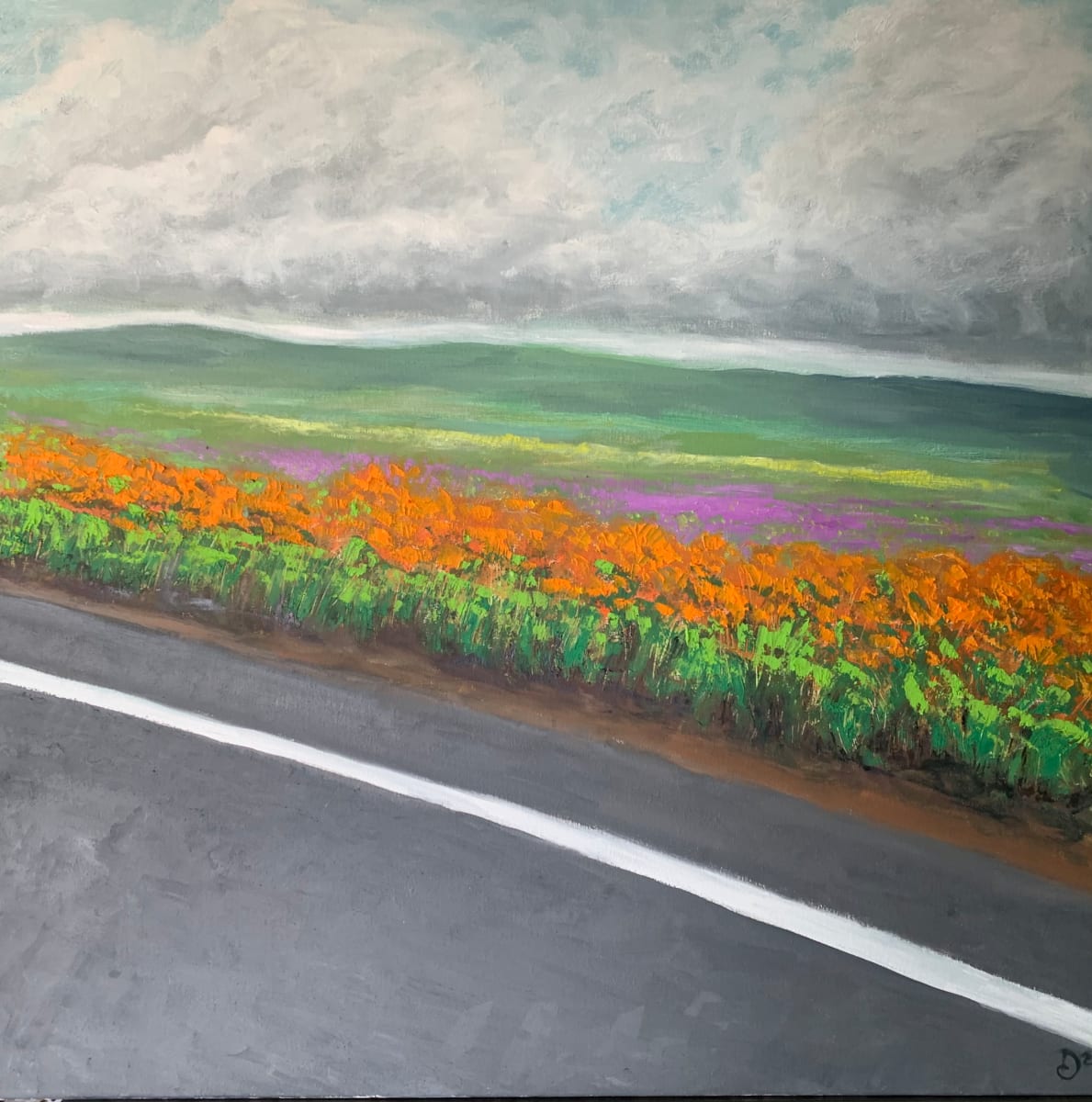 Flowers Along the Road by David Diethelm 