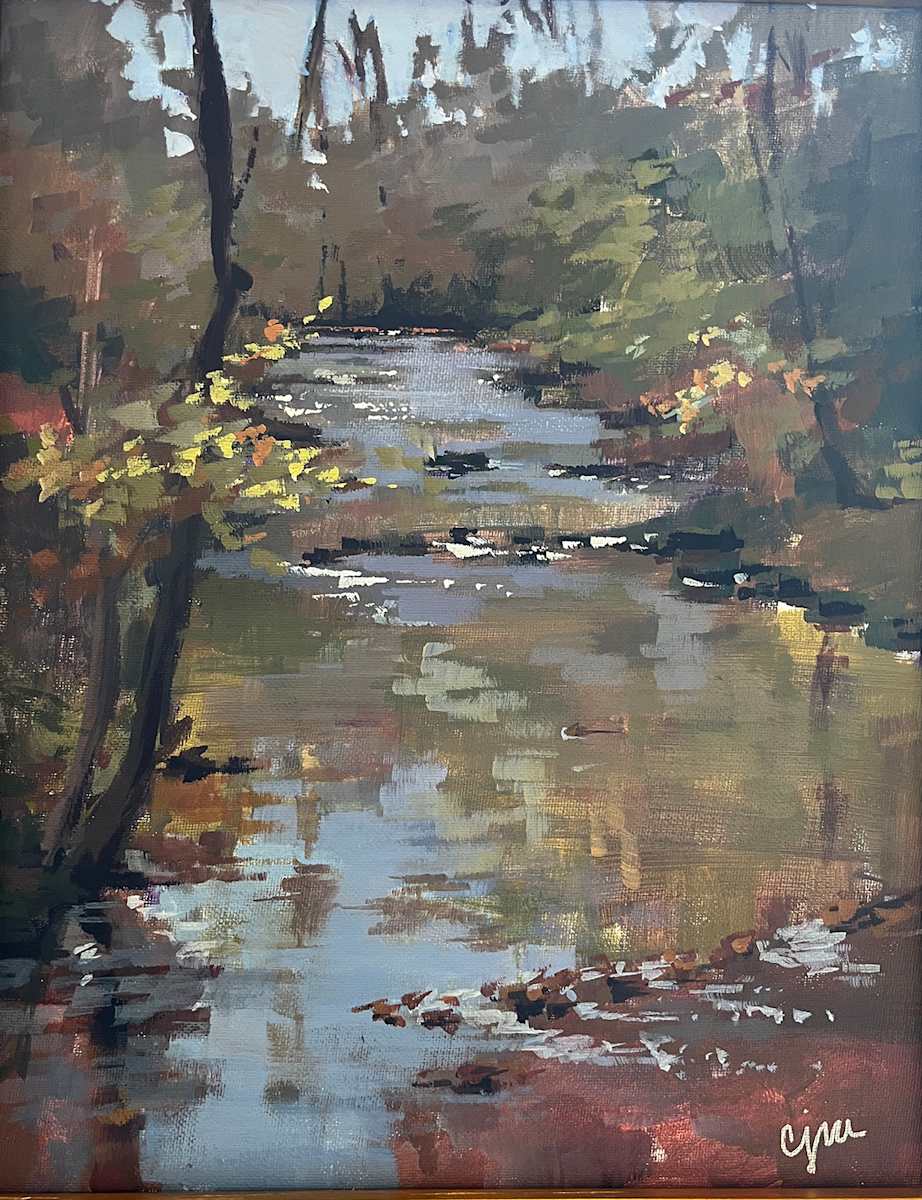 Creekside by Claudia Morgan  Image: Plein Air completed as part of Paint Around the Park, November 2024