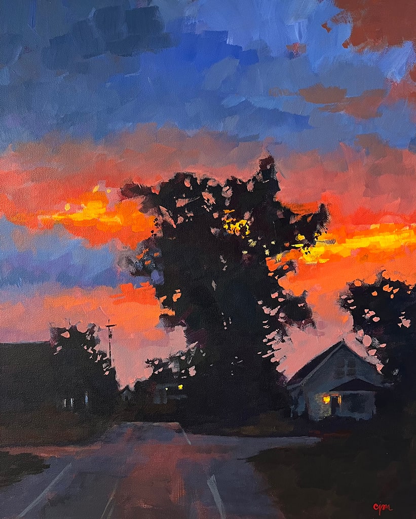 Sunrise Nebraska Avenue by Claudia Morgan  Image: Finalist, Acrylicworks 11 (2024)