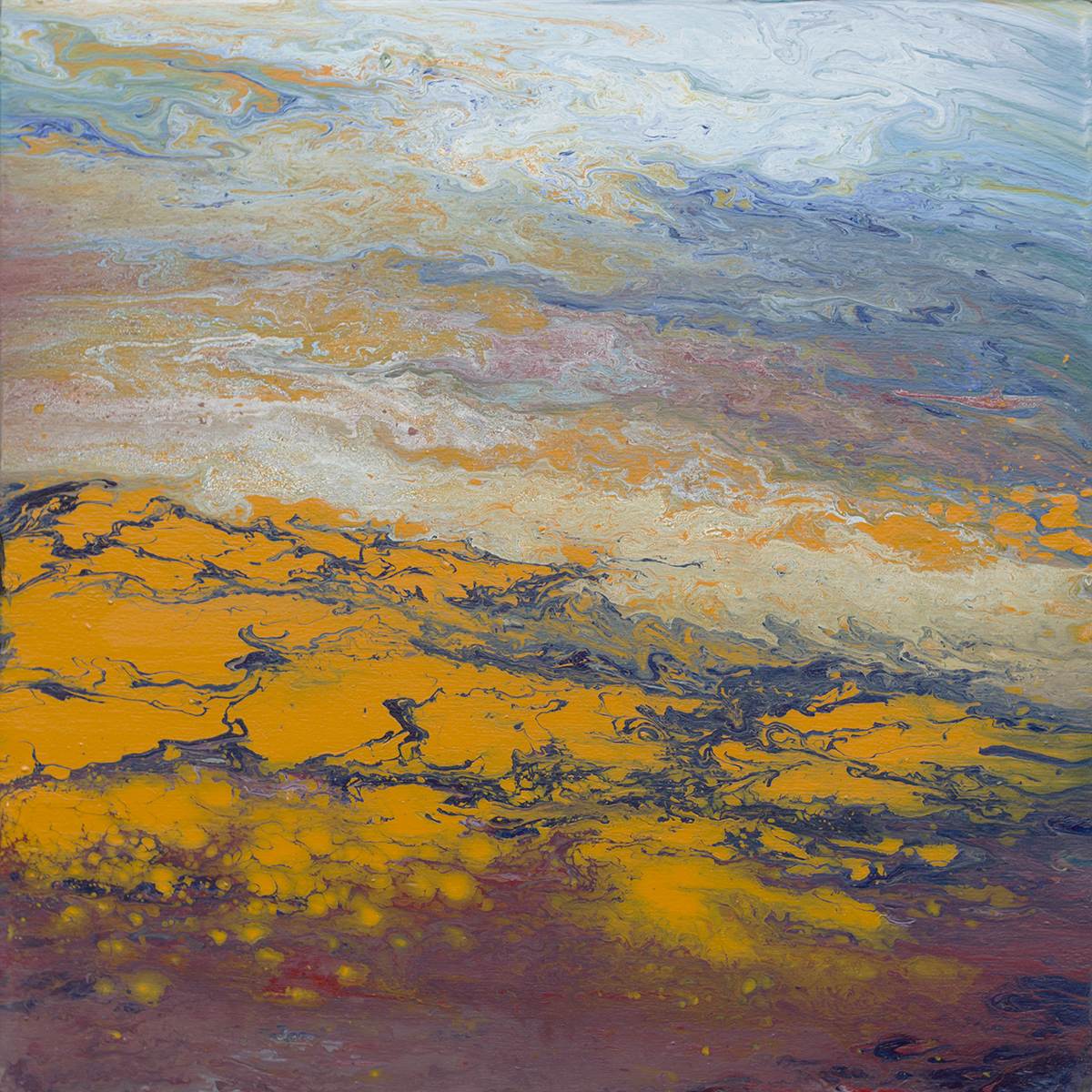 Golden Landscape 18x18 by elva hook  Image: Golden Landscape 18x18"