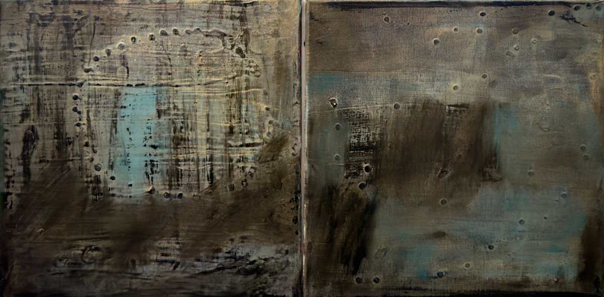 Small diptych by Mary Ann Leff 