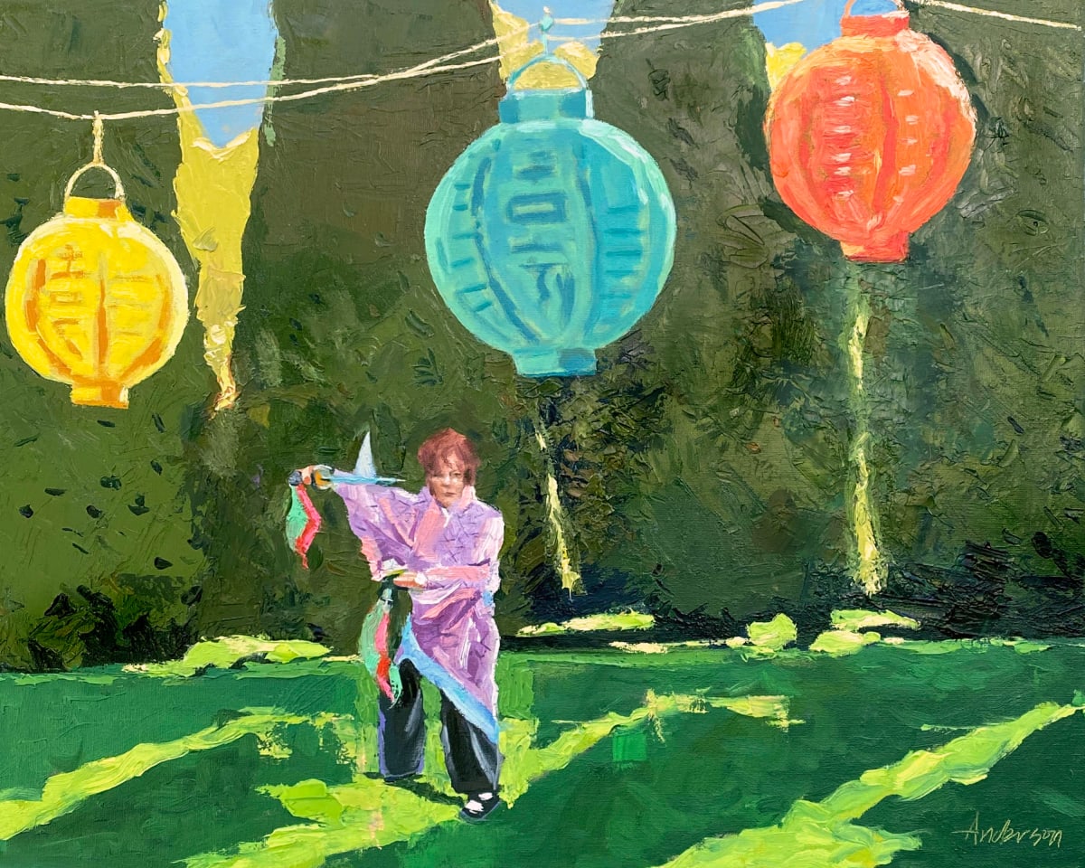 Chinese Lanterns, Tai Chi by Michael Anderson Artwork Archive