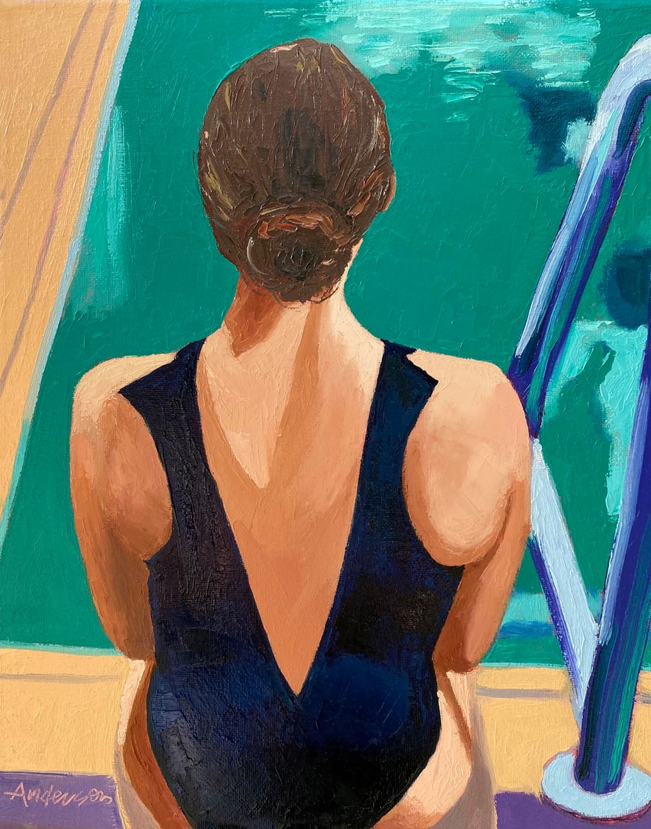 Figure By A Pool by Michael Anderson 