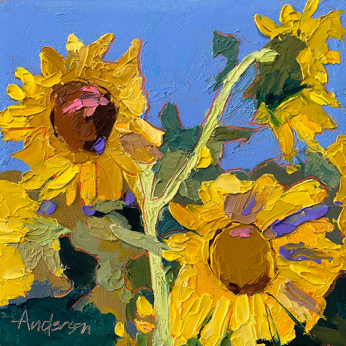 Church Yard Sunflowers by Michael Anderson 