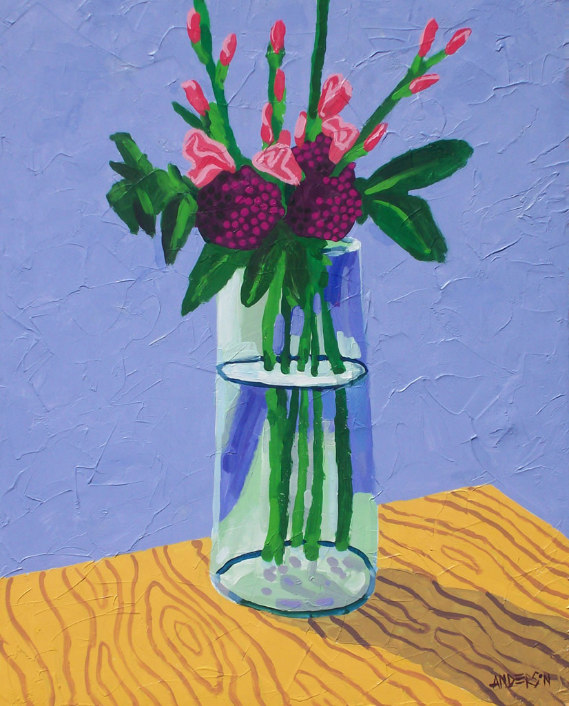 Flowers On a Desk by Michael Anderson 