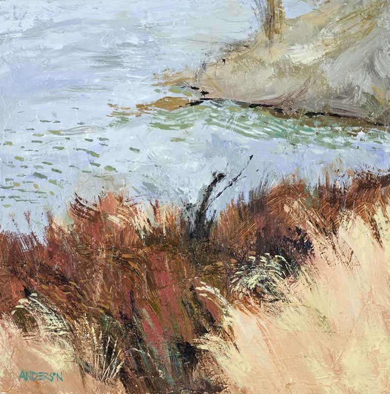 Red Grasses By The River by Michael Anderson 