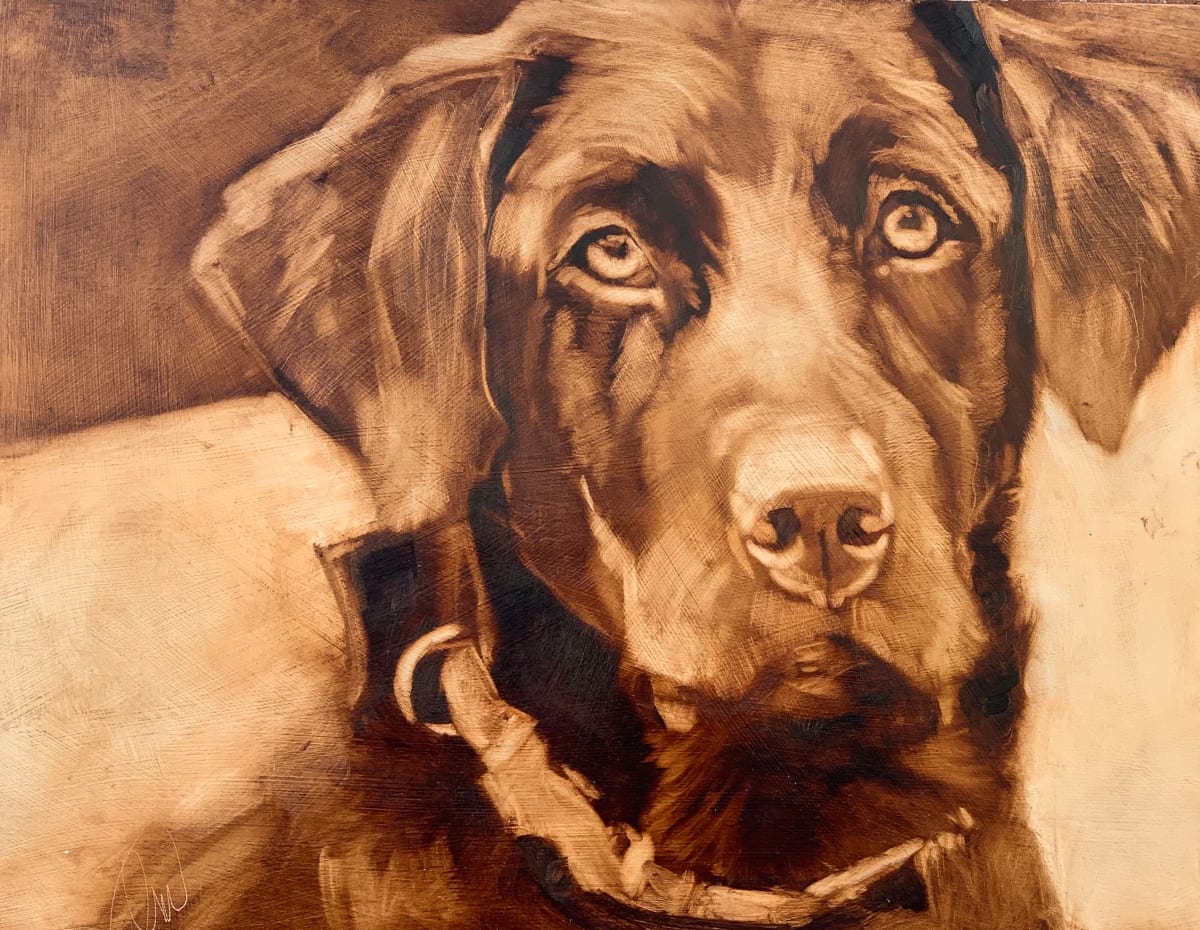 Choco Lab by lesliemillerfineart@icloud.com 