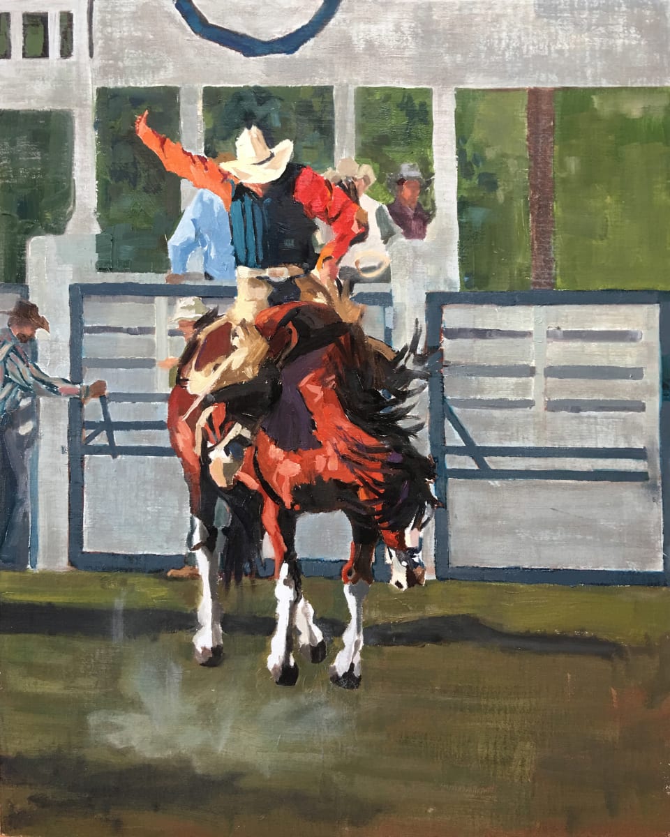 Bronc Buster by lesliemillerfineart@icloud.com 