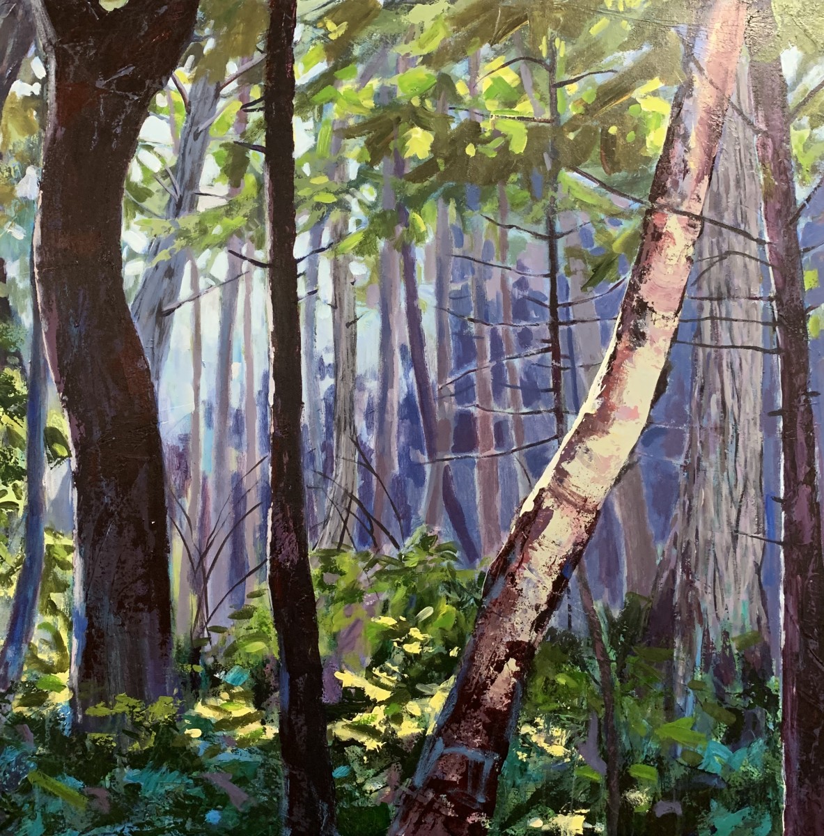 Every Morning the World is Created / 40" x 40" by Holly Friesen 