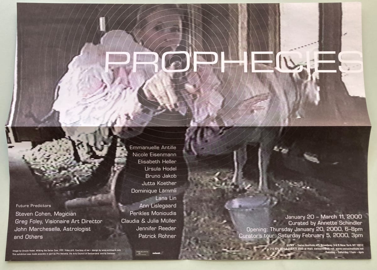 Prophecies poster by Swiss Institute 