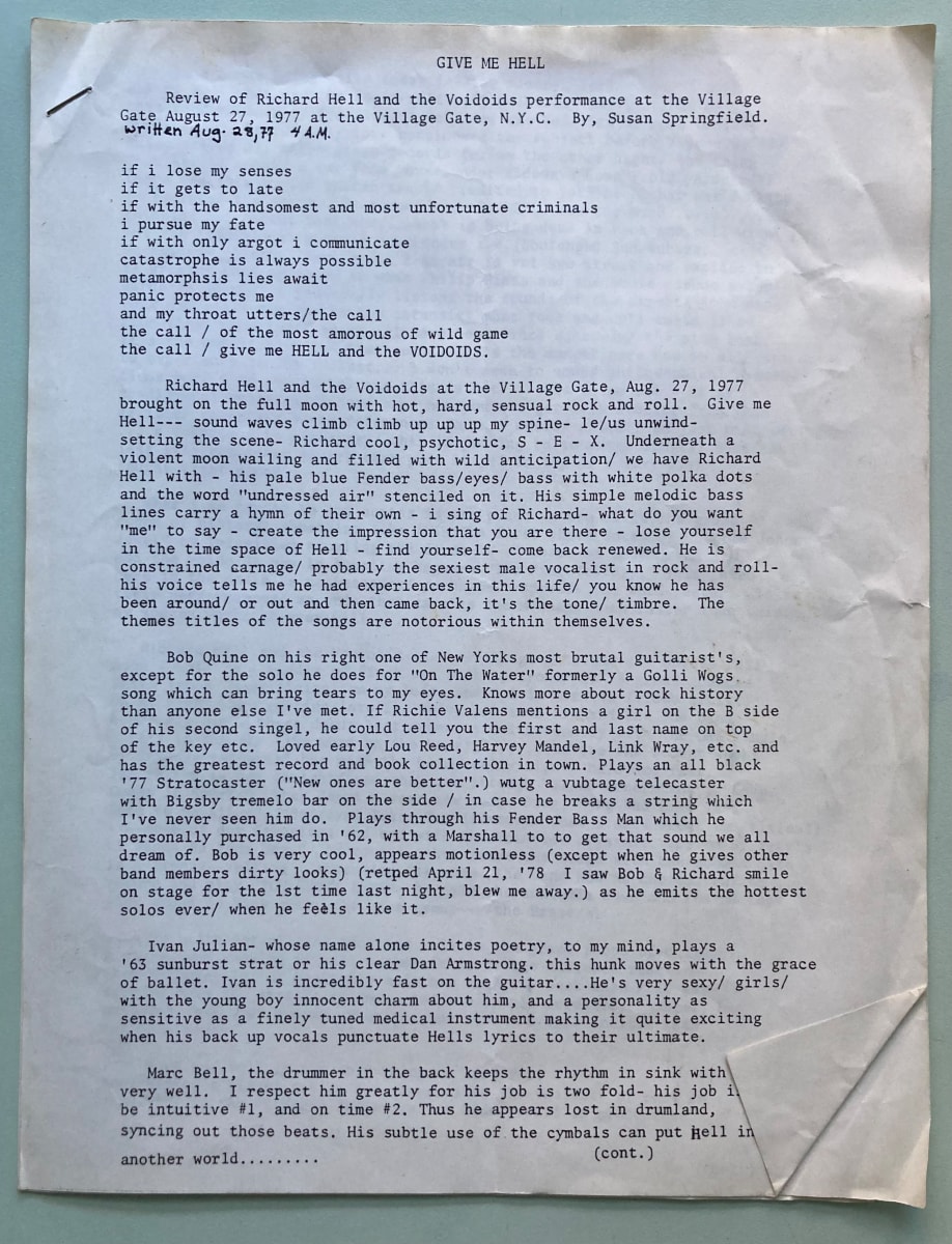 Give Me Hell by Susan Springfield, Image 1.