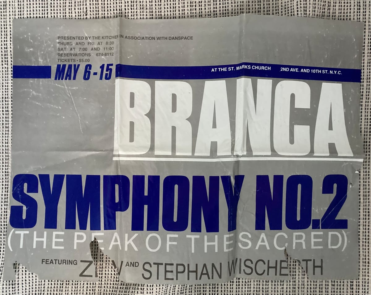 Branca Symphony No. 2 poster by Glenn Branca 