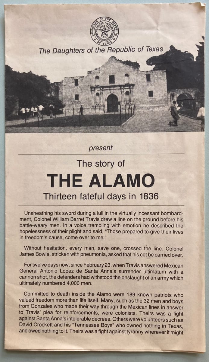 The Story of the Alamo by Daughters of the Republic of Texas 