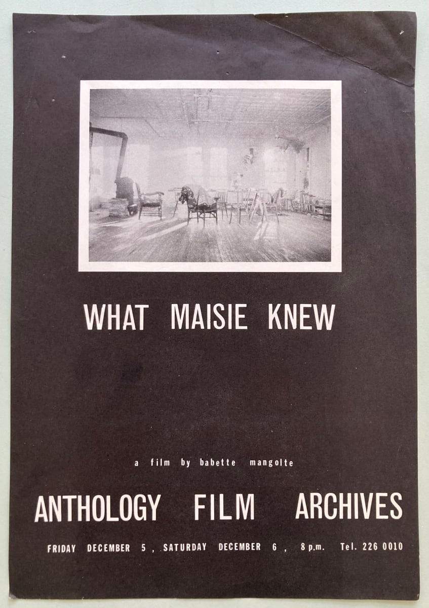 What Maisie Knew poster by Babette Mangolte 