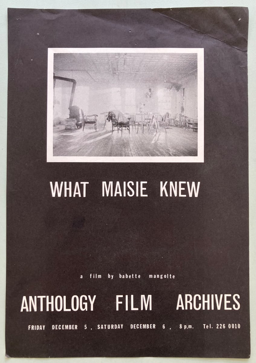 What Maisie Knew poster by Babette Mangolte, Image 1.