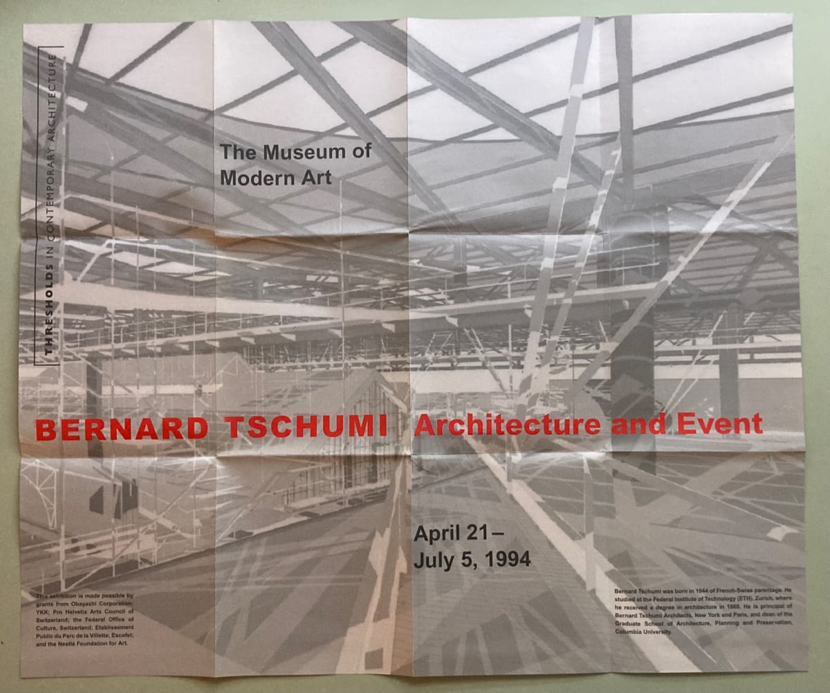 Bernard Tschumi Architecture and Event poster by Bernard Tschumi 