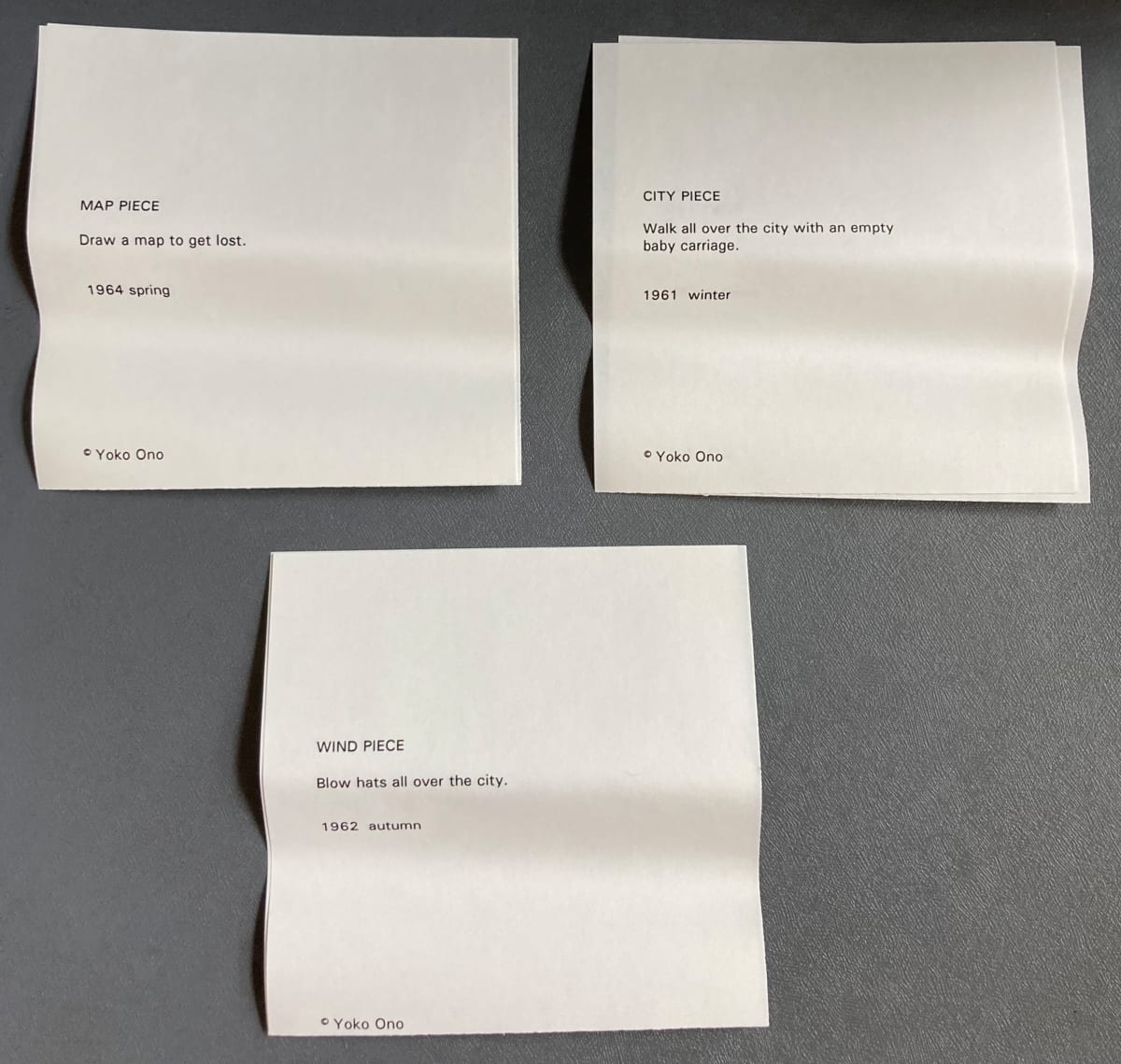 Wind Piece/City Piece/Map Piece by Yoko Ono, Image 1.