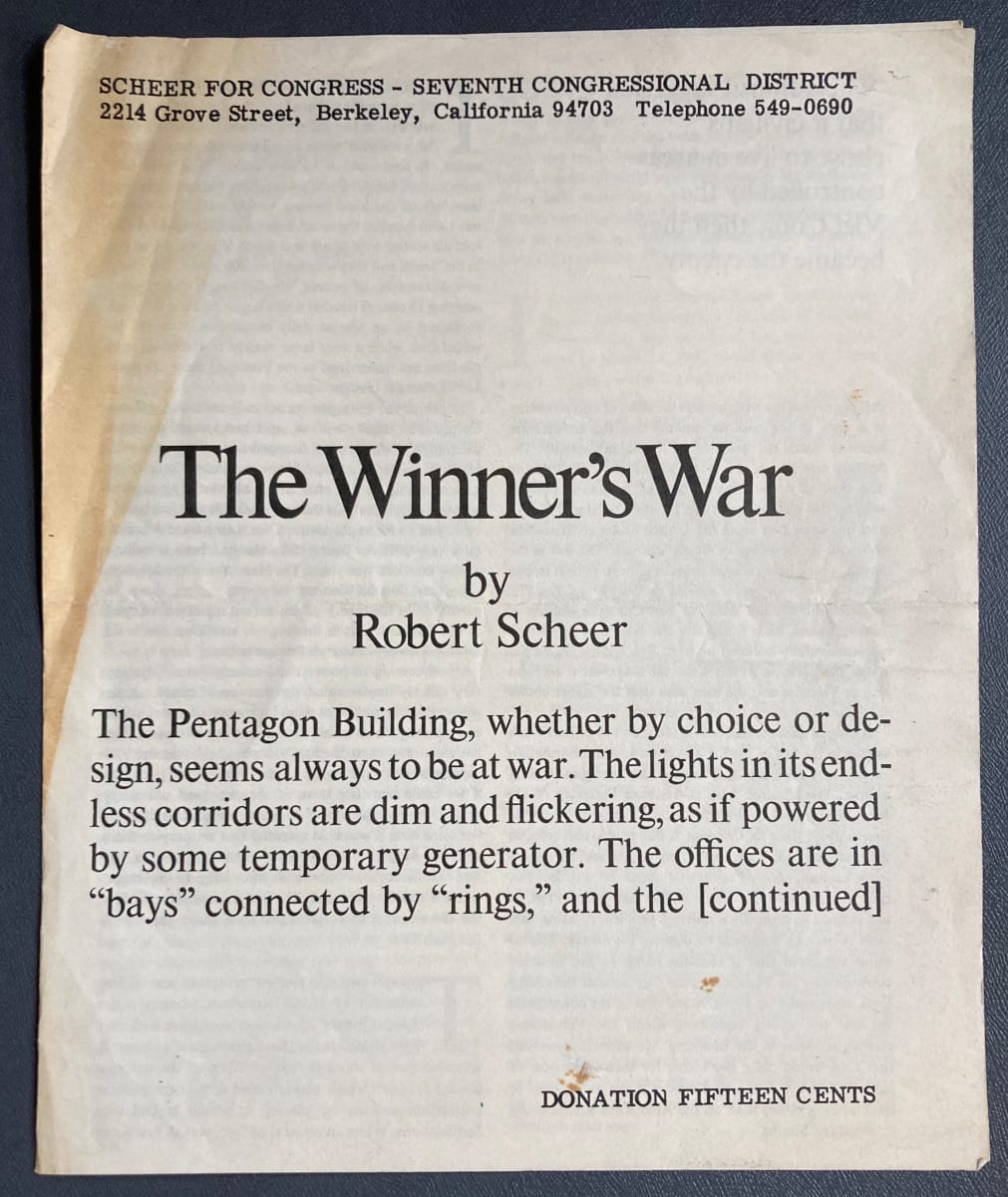 The Winner's War by Robert Scheer, Image 1.
