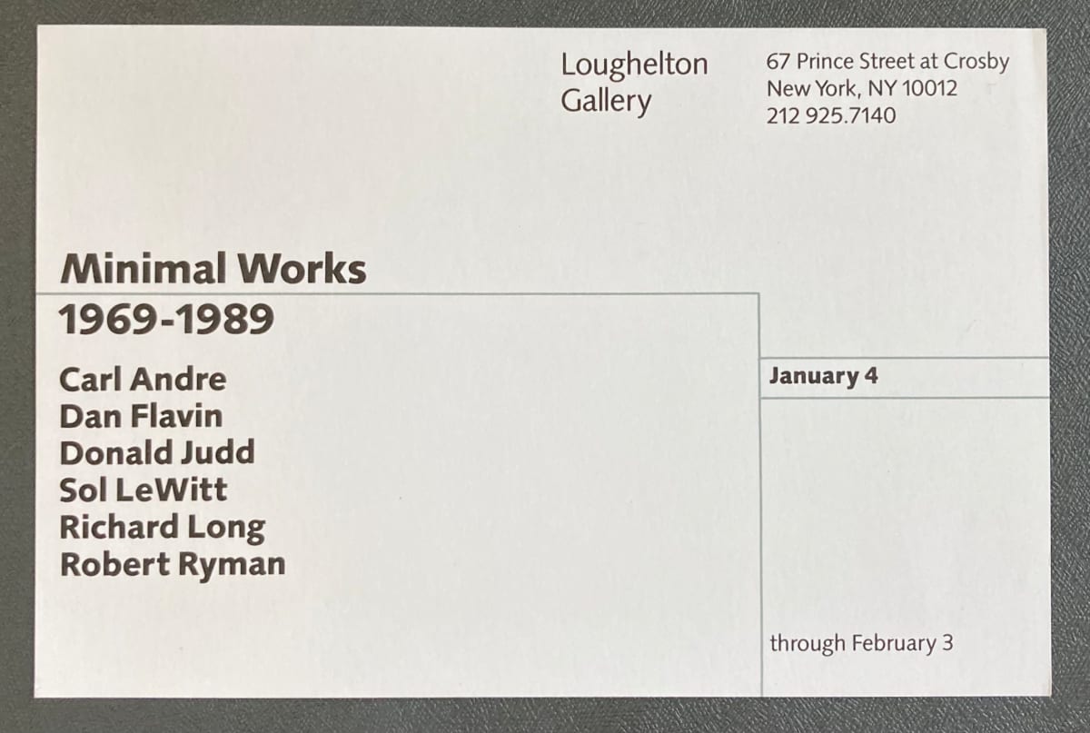 Minimal Works 1969-1989 by Loughton Gallery, Image 1.