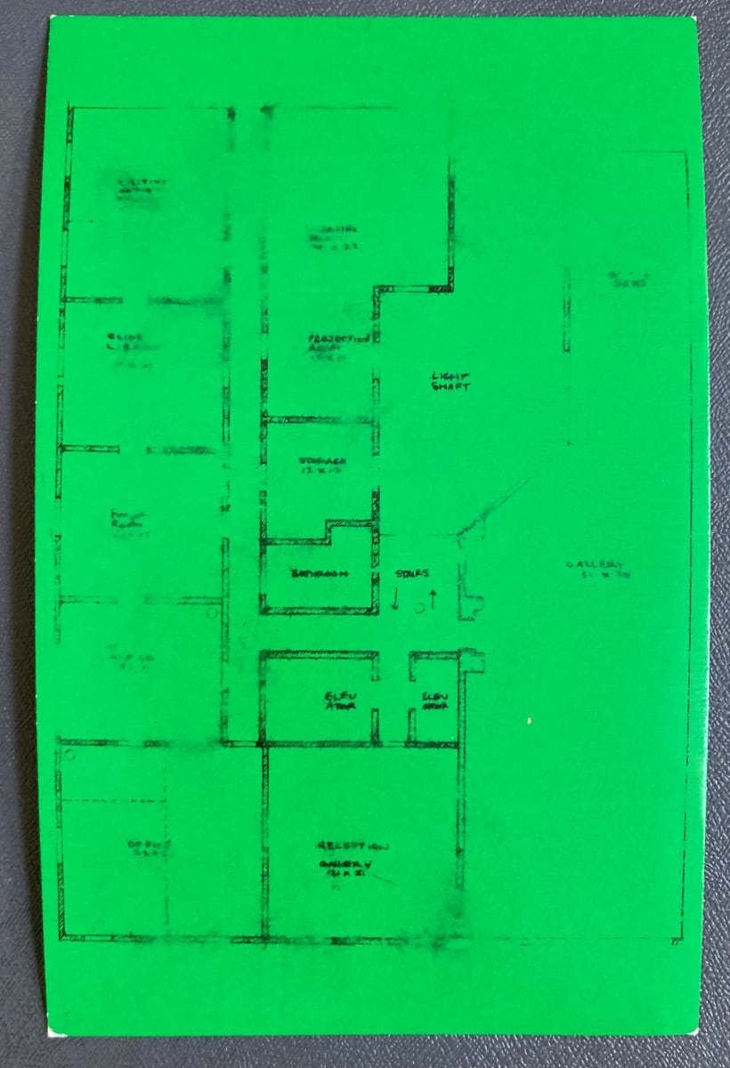 floor plan postcard by Artists Space 