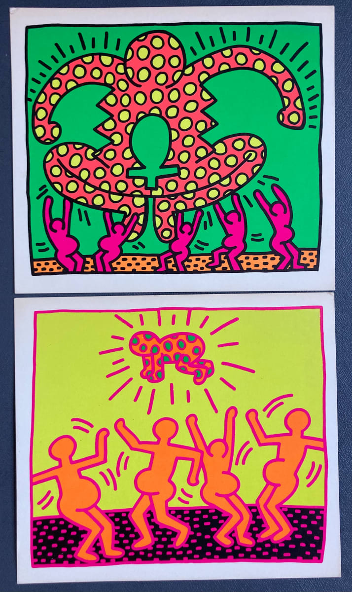 Keith Haring Tony Shafrazi Gallery cards by Keith Haring, Image 1.