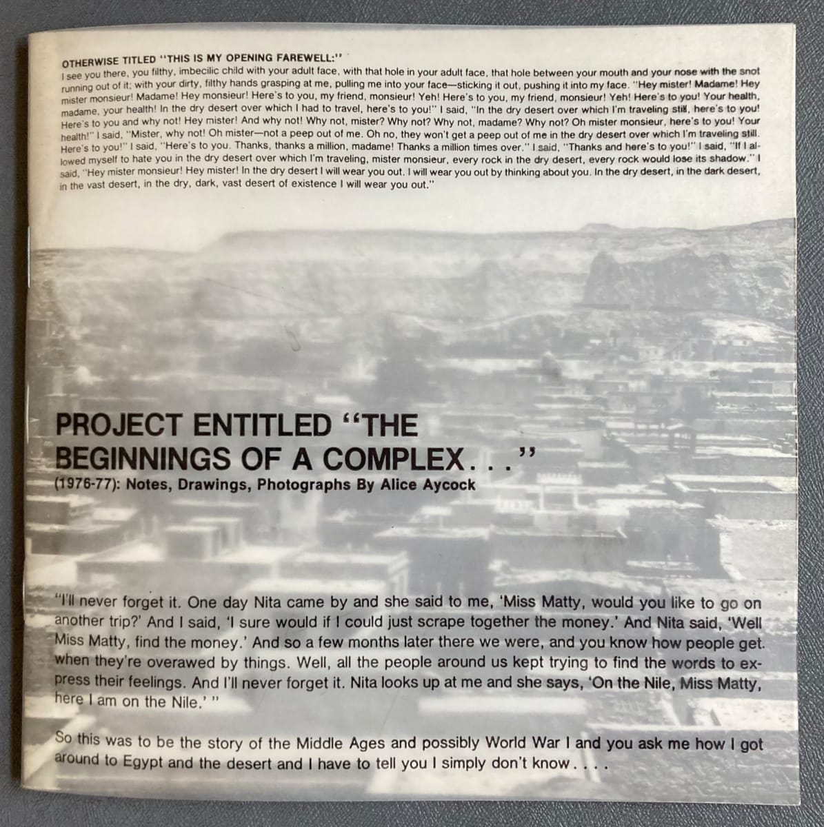 Project Entitled "The Beginnings of A Complex..." by Alice Aycock, Image 1.