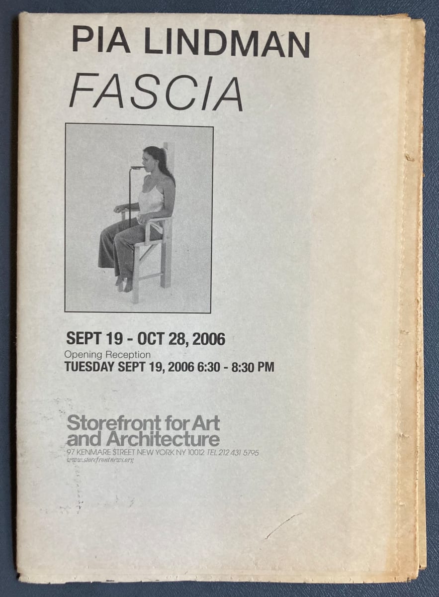 Pia Lindman—Fascia by Storefront for Art and Architecture, Image 1.