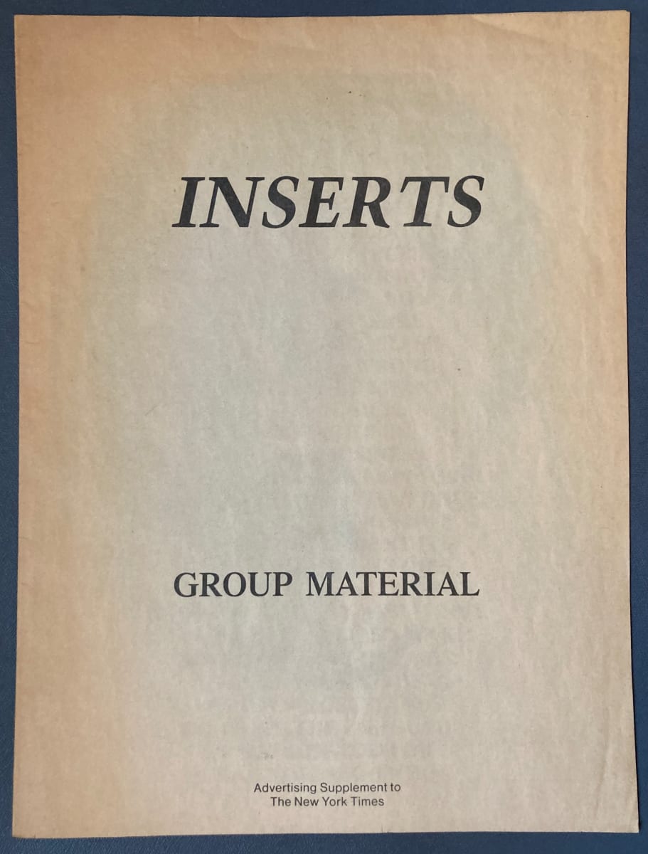Inserts by Group Material 