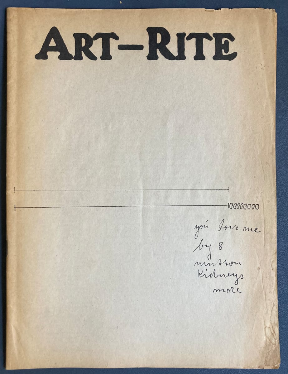 Art-Rite (cover: Joseph Beuys) by Joseph Beuys 