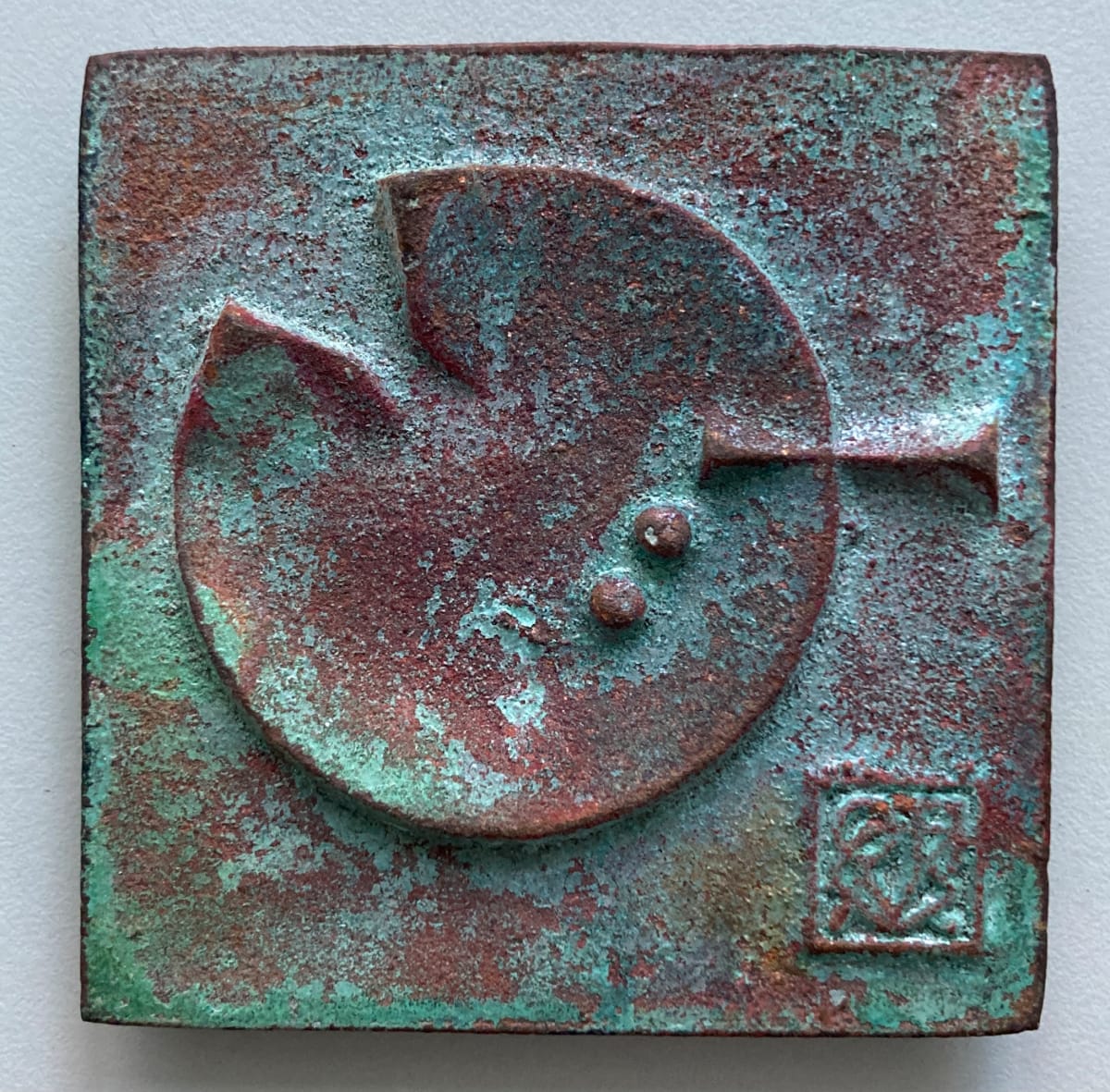 bronze tile by Paolo Soleri, Image 1.