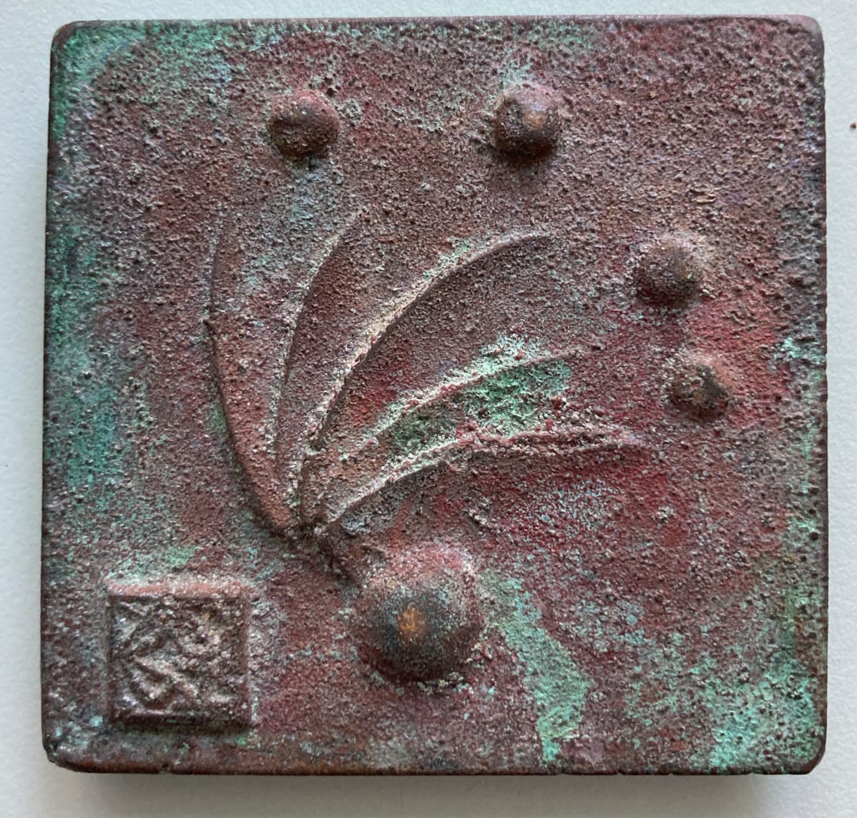 bronze tile by Paolo Soleri, Image 1.