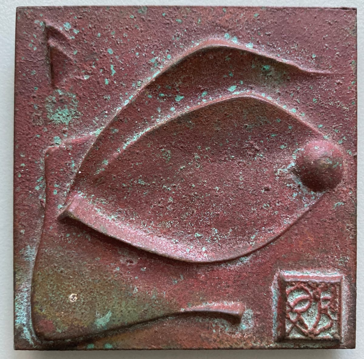 bronze tile by Paolo Soleri, Image 1.