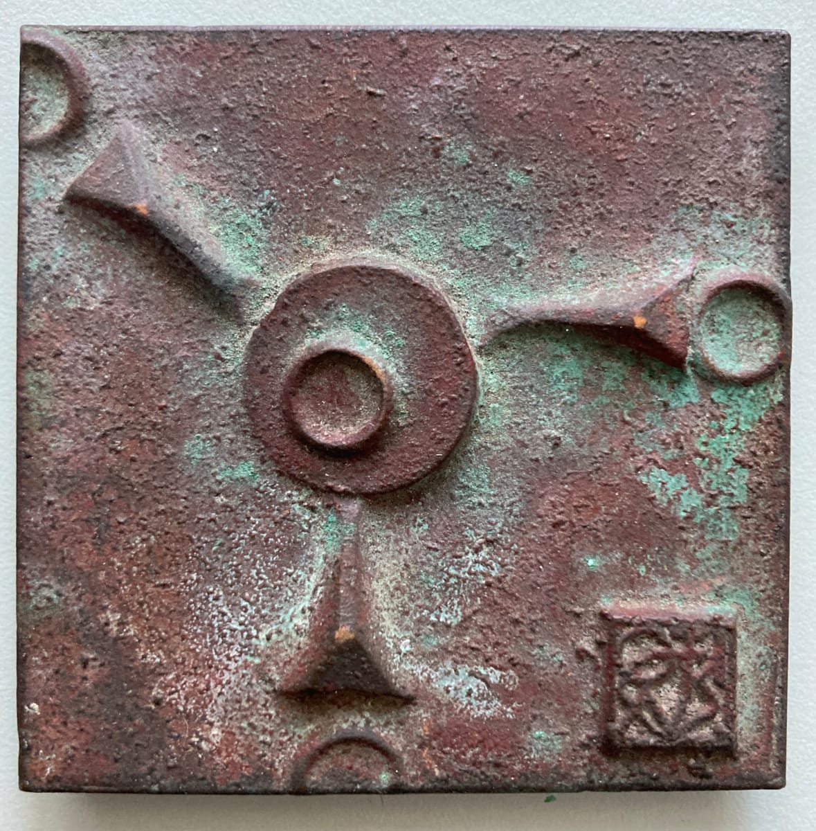 bronze tile by Paolo Soleri, Image 1.