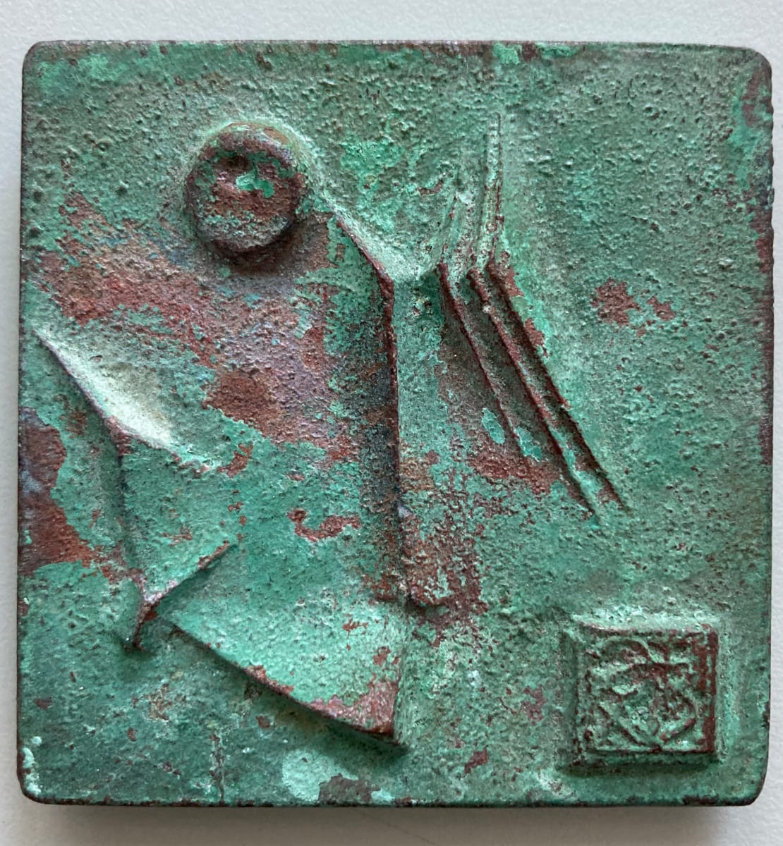 bronze tile by Paolo Soleri, Image 1.