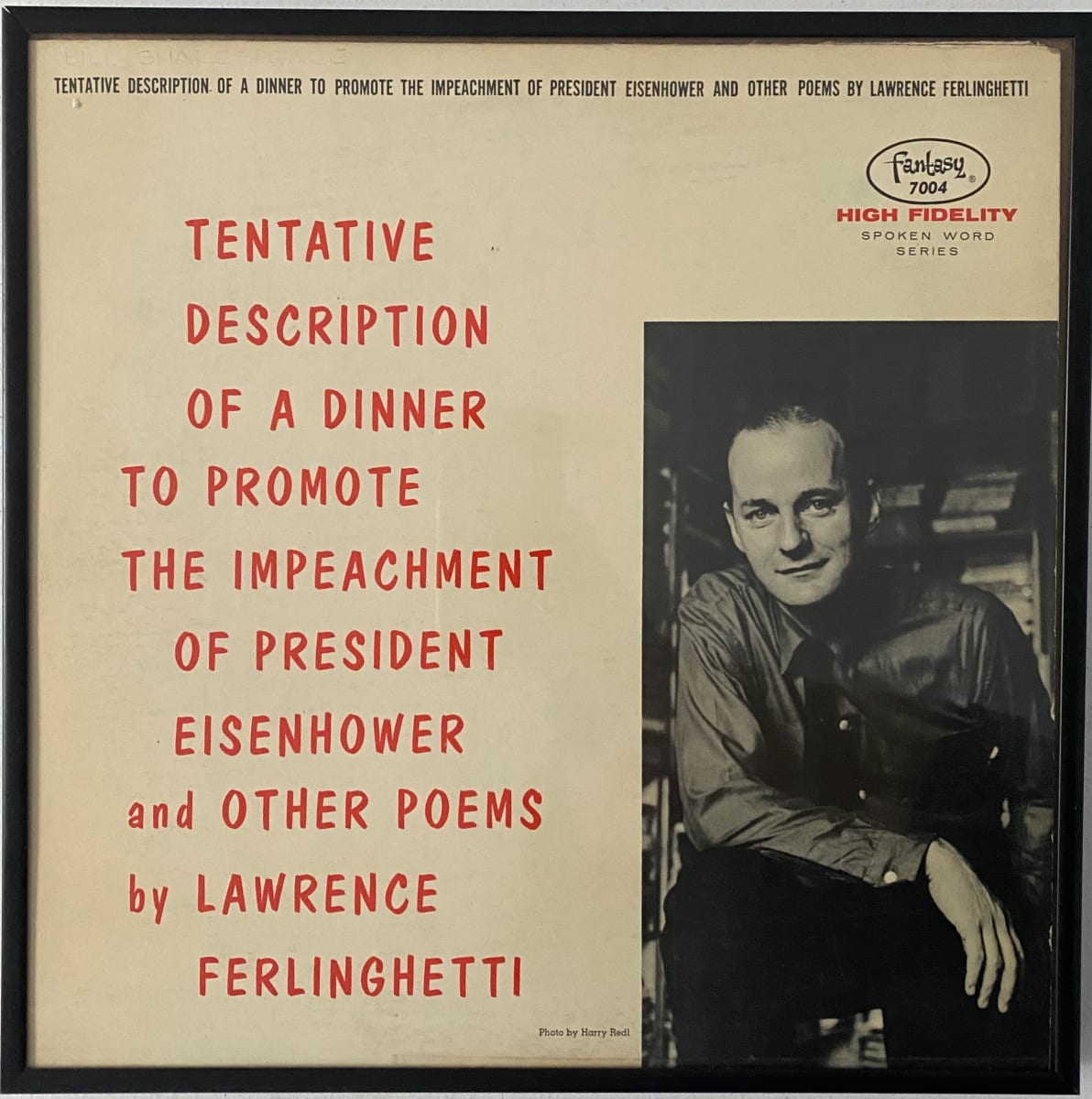 Tentative Description of a Dinner to Promote the Impeachment of President Eisenhower and Other Poems by Harry Redl 