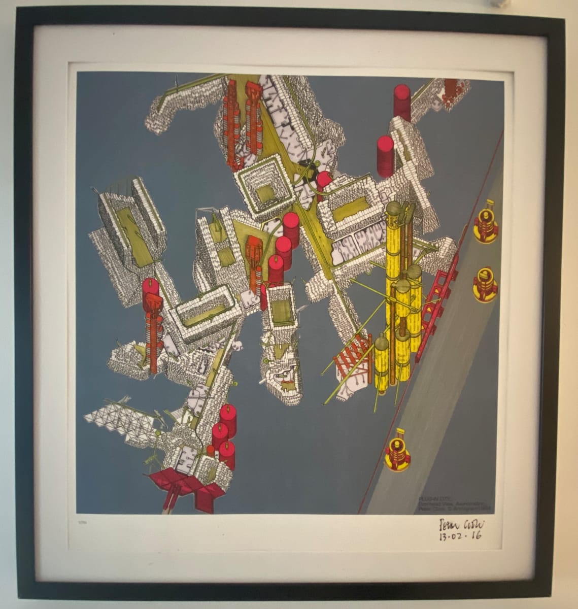 Plug-In City: Overhead View, Axonometric by Peter Cook, Image 1.