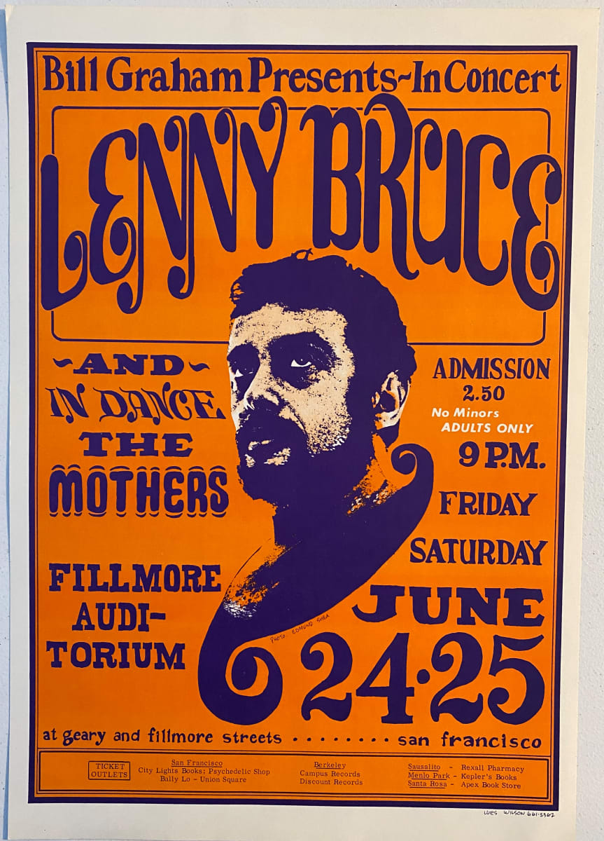 Bill Graham Presents In Concert Lenny Bruce by Wes Wilson 