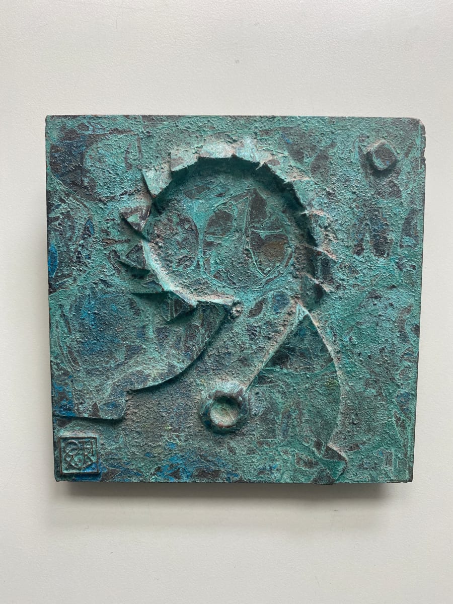 Arcosanti Large Square Bronze Tile by Paolo Soleri 