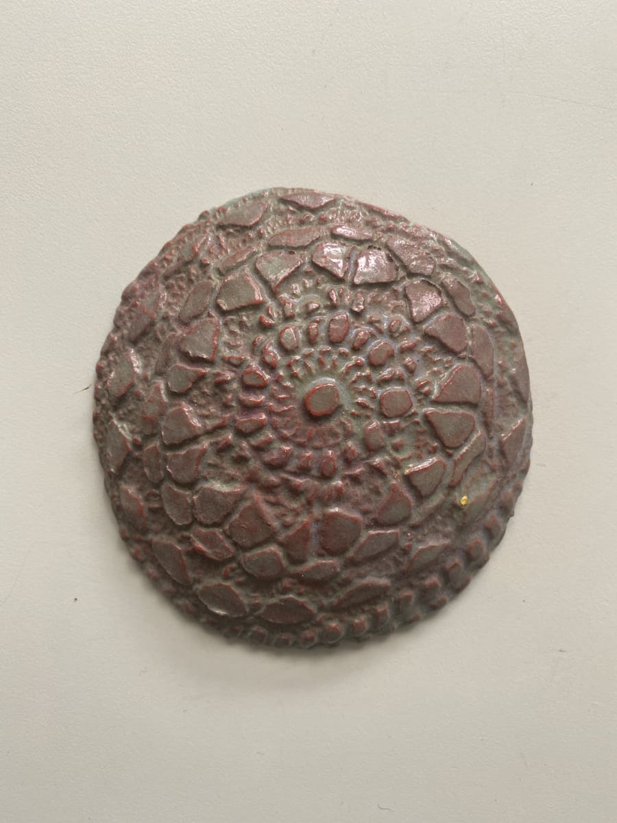 Arcosanti Circular Ceramic Tile by Paolo Soleri, Image 1.