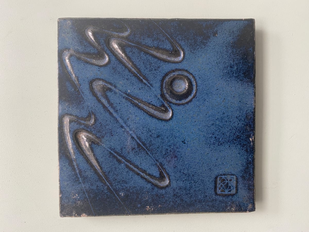 Arcosanti Large Square Ceramic Tile by Paolo Soleri, Image 1.