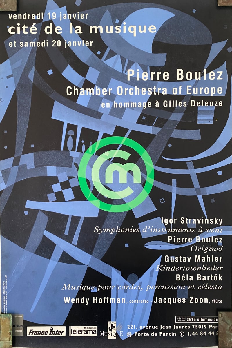 Pierre Boulez Chamber Orchestra of Europe en hommage à Gilles Deleuze by Atalante 