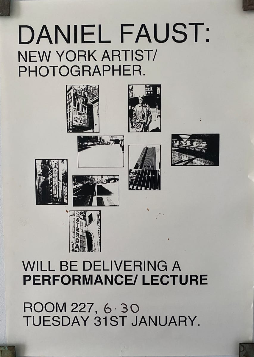 Daniel Faust Performance/Lecture Poster by Daniel Faust, Image 1.