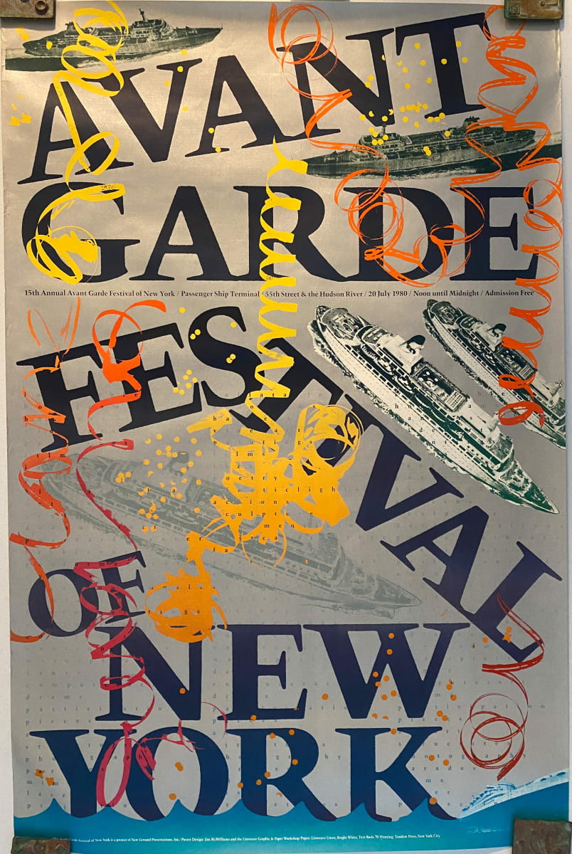 15th Annual Avant Garde Festival of New York Exhibition Poster by Jim McWilliams 