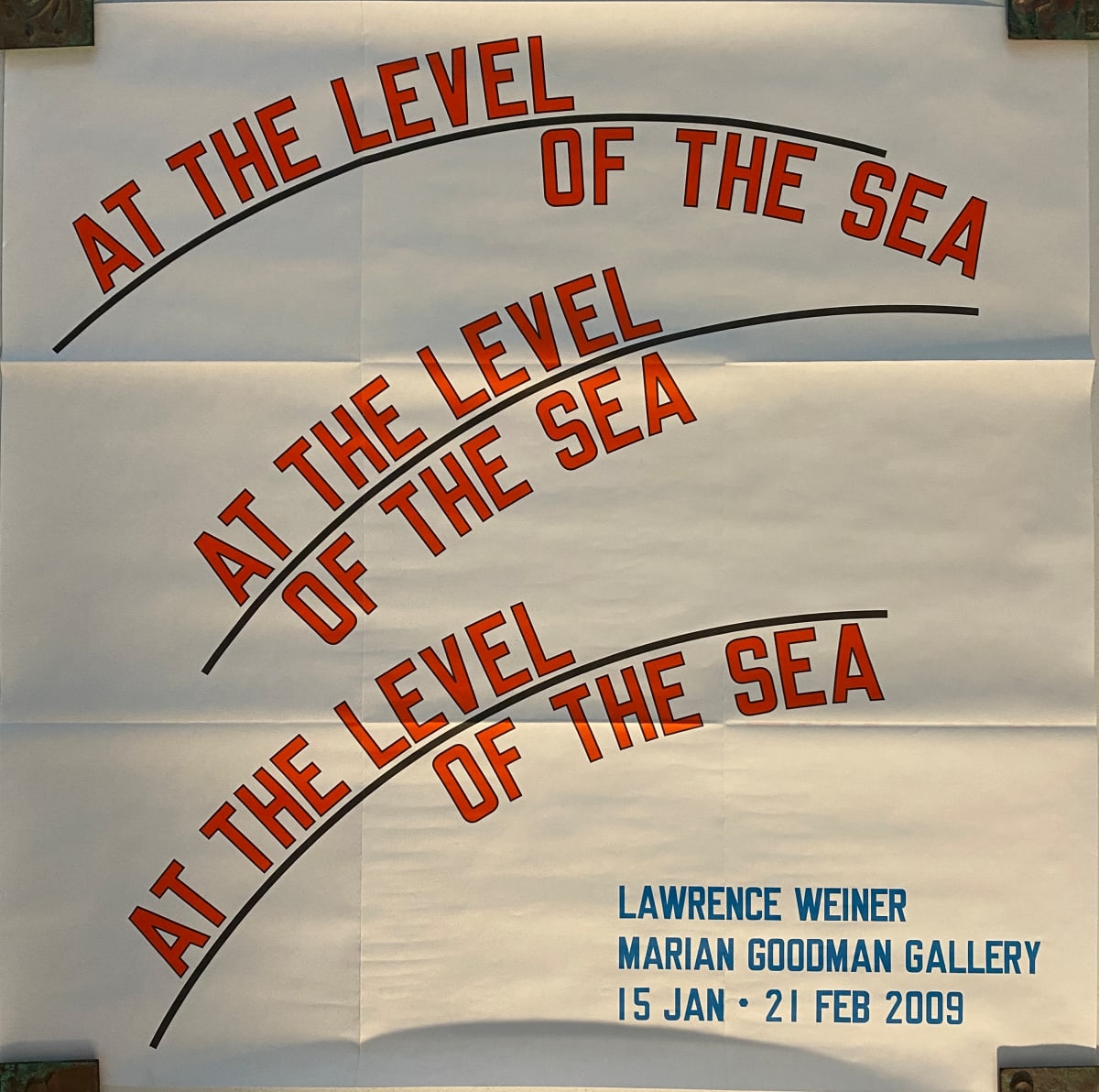 At the Level of the Sea by Lawrence Weiner 