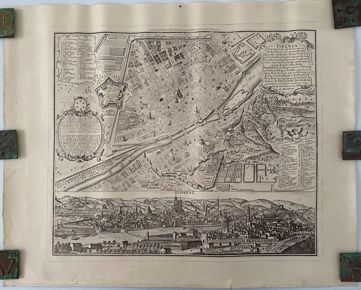 Historic Map of Firenza by Matth. Seutter, Image 1.