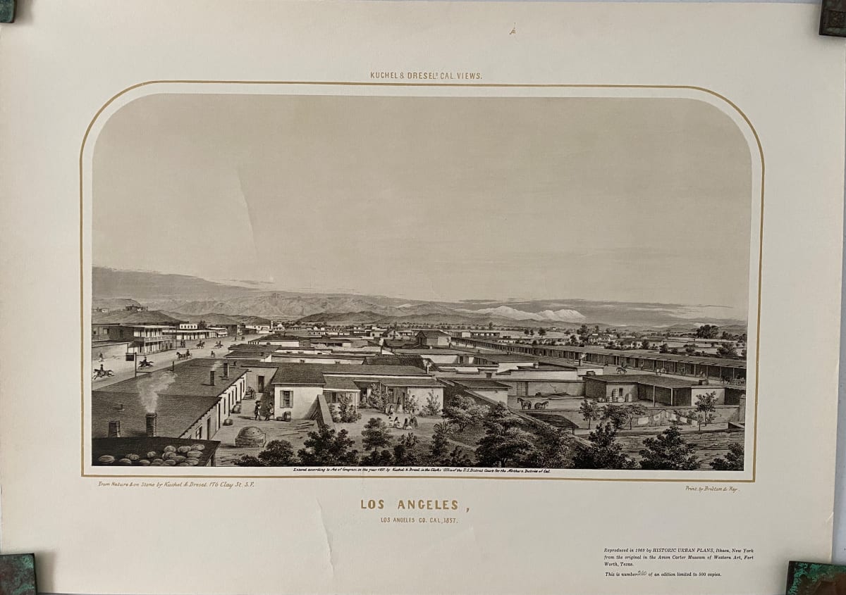 Los Angeles, Los Angeles Co. Cal, 1857 by Kuchel & Dressel 