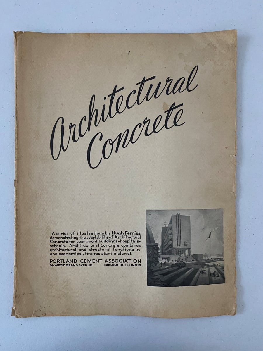 Architectural Concrete (6 images) by Hugh Ferriss 