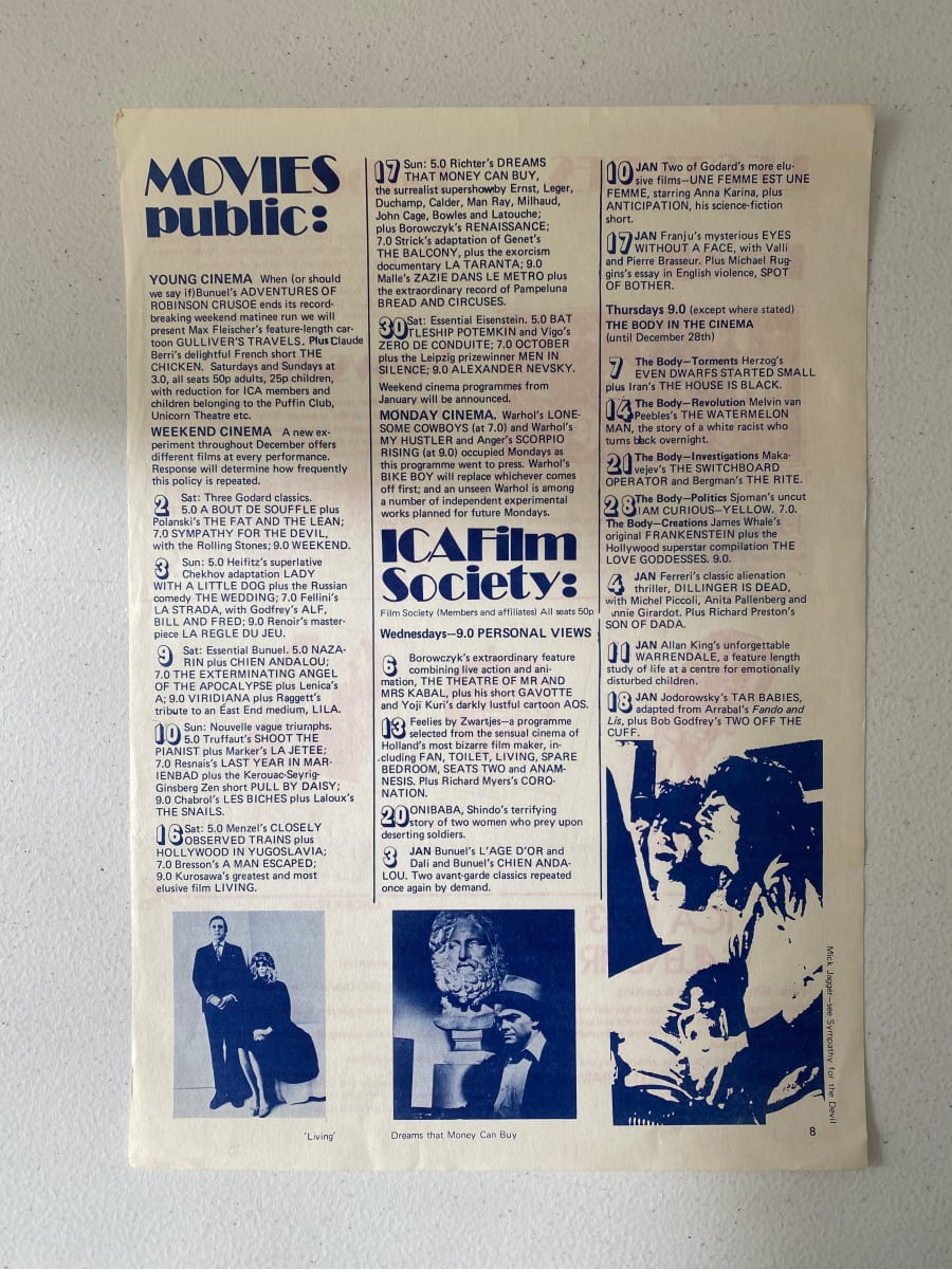 December & January Magazine 1972–3 by Institute of Contemporary Arts 