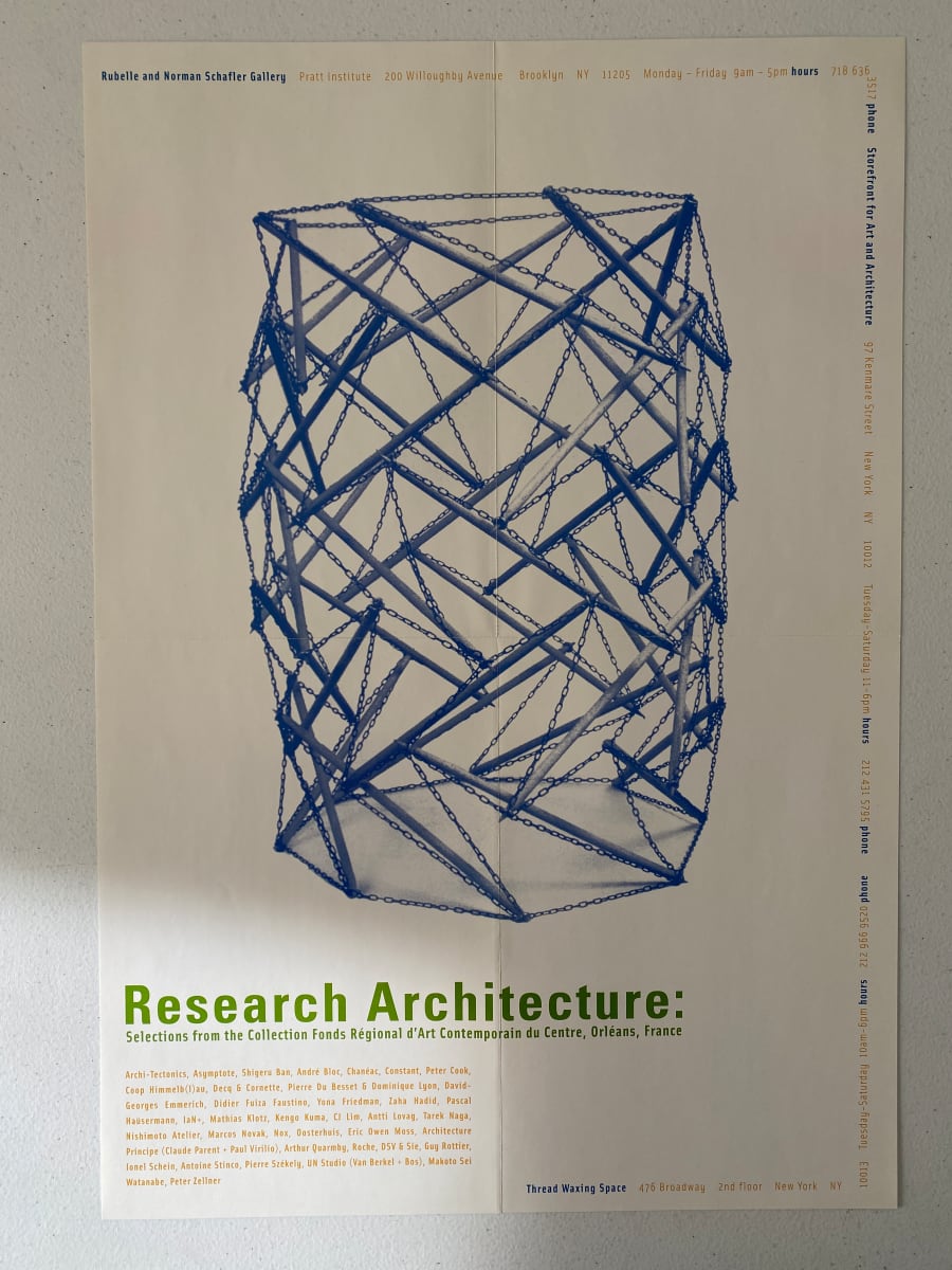 Research Architecture: Selections from the Collection Fonds Régional d'Art Contemporain du Centre, Orléans, France by Thread Waxing Space 